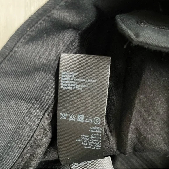 ALLSAINTS MENS TALLIS WOOL PANTS CHARCOAL BLACK CROPPED PLEATED POCKETS 32